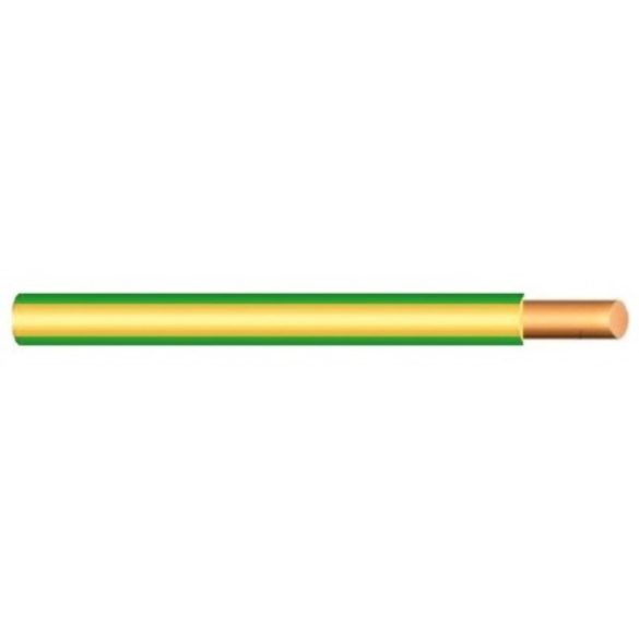 MCU vezeték 1x2,5mm2 zöld-sárga PVC szigetelésű tömör réz erű M-Cu H07V-U (MCU)