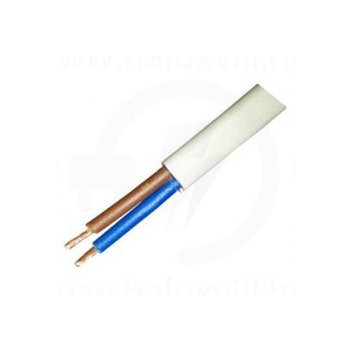MT kábel 2x0,75mm2 fehér PVC köpenyes réz erű sodrott H05VV-F (MTK)