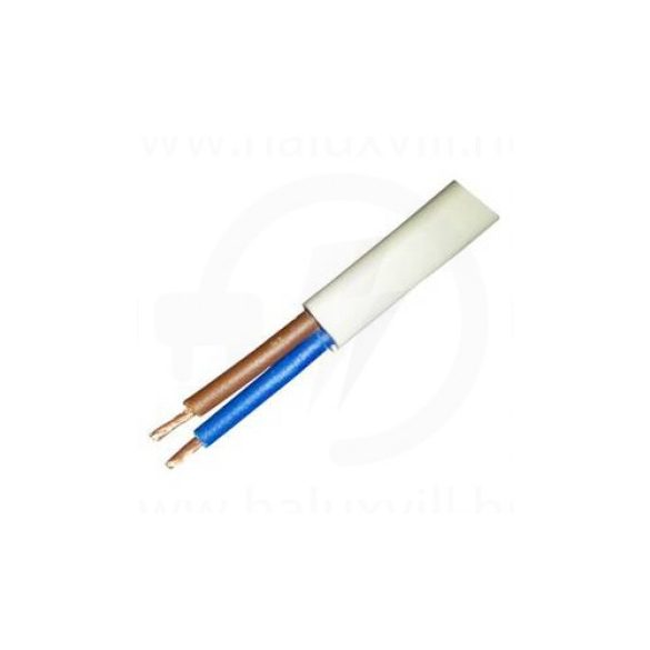 MT kábel 2x0,75mm2 fehér PVC köpenyes réz erű sodrott H05VV-F (MTK)
