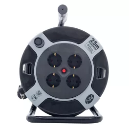   GAO 0010105463 kábeldob, 25 méter, 4 dugalj, max. 3000 W, 3x1.5 mm2, IP20, termo kapcsoló