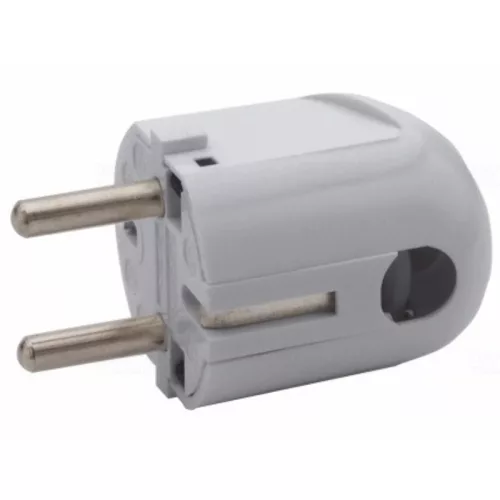 Legrand dugvilla 054365 Földelt csatlakozódugó 16A, 230V, műanyag, fehér, oldalsó kivezetéssel