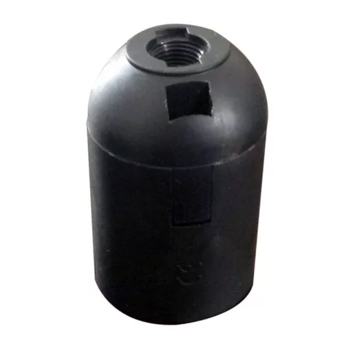 FOGLALAT E27, PATTINTÓS FOGLALAT, FEKETE, 0708H