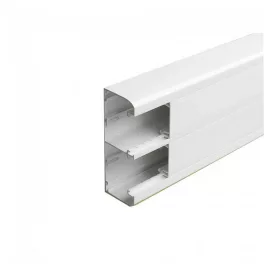   Legrand DLP bepattintható kábelcsatorna, 130 x 50 mm, 2 rekeszes, válaszfallal, 2 x 45 mm-es fedéllel, 2 m, fehér Legrand 075603