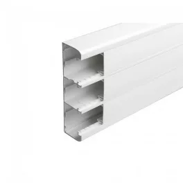   Legrand DLP bepattintható kábelcsatorna, 180 x 50 mm, 3 rekeszes, válaszfallal, 3 x 45 mm-es fedéllel, 2 m, fehér Legrand 075606