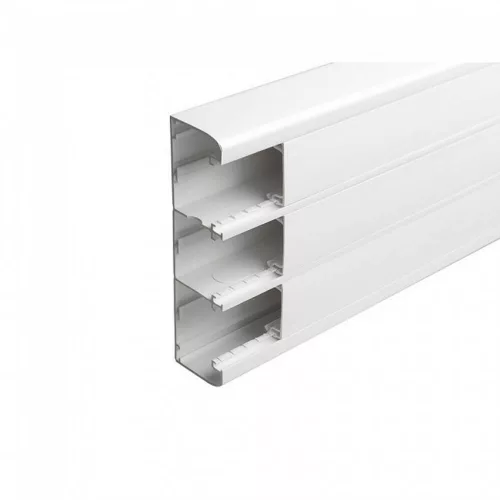 Legrand DLP bepattintható kábelcsatorna, 180 x 50 mm, 3 rekeszes, válaszfallal, 3 x 45 mm-es fedéllel, 2 m, fehér Legrand 075606