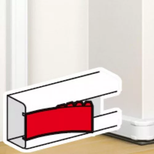 Legrand DLP kábelcsatorna fedél, bepattintható kábalcsatornához, 45 mm széles, 2 m hosszú, fehér Legrand 075608
