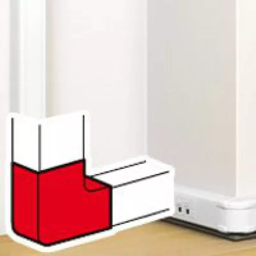 Legrand DLP kanyarelem bepattintható kábelcsatornához, 90°, 80 x 50 mm, fehér Legrand 075641