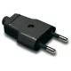 Földeletlen dugvilla fekete, 10A-250V, 1001-N, Famatel S.A