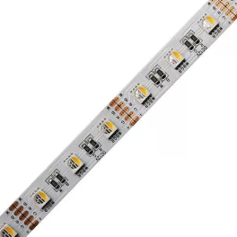   LED-szalag, SMD 5050, 60 LED/m, 12 V DC, 19,2 W/m, IP20, RGB+meleg fehér, 5 év garancia, kiszerelés (5 méter)