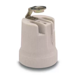   Porcelán foglalat E-27 asszimmetrikus rögzítés M10X1, 121, Famatel S.A