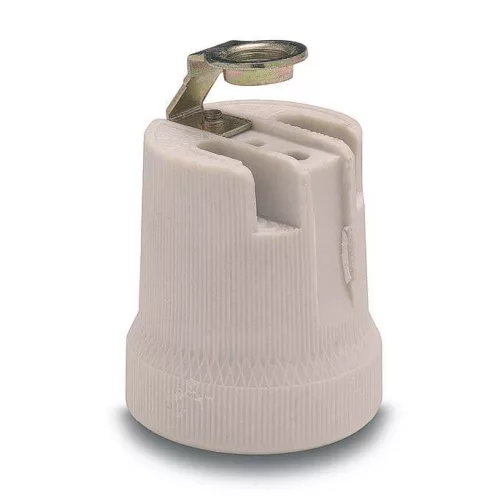 Porcelán foglalat E-27 asszimmetrikus rögzítés M10X1, 121, Famatel S.A