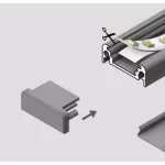 Topmet TM-végzáró Surface profilhoz szürke lyukas (pár) 77980022