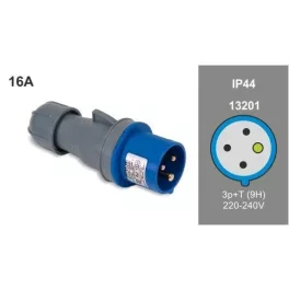   FAMATEL ipari lengő dugvilla 3P+F 230 V 16A   IP44, 13201, Famatel S.A
