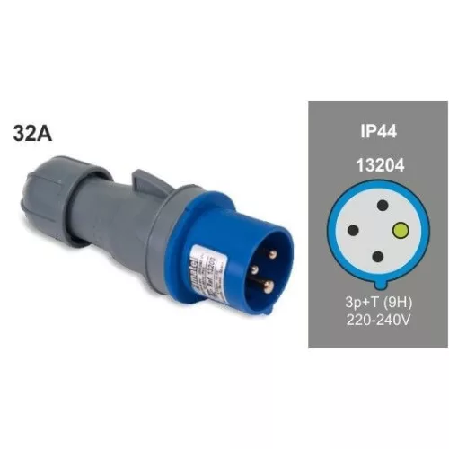 FAMATEL ipari lengő dugvilla 3P+F 230V 32A  IP44, 13204, Famatel S.A