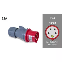   Ipari lengő dugvilla /dfh-324/ 3P+N+F 380V 32A  IP44, 13303, Famatel S.A