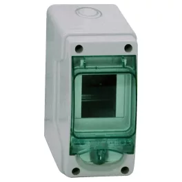   Schneider KAEDRA Kiselosztó, átlátszó ajtó, falon kívüli, 1x3 modul, szürke, 13975