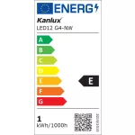 Kanlux 18503 LED12 G4-NW fényforrás 4000K 1,2W, LED izzó