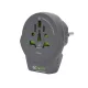 q2power 1.100110-TH utazóadapter, World to Europe USB, USB 5V 2.4A, max. 16 A, 250 V - 4000 W teljesítmény