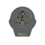 q2power 1.100110-TH utazóadapter, World to Europe USB, USB 5V 2.4A, max. 16 A, 250 V - 4000 W teljesítmény