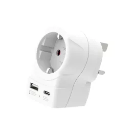   SKROSS 1.500283-E utazó adapter, Europe to UK", USB-C + USB-A 20W PD, gyorstöltés"