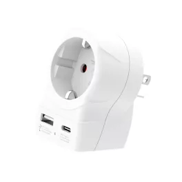   SKROSS 1.500284-E utazó adapter, Europe to USA", USB-C + USB-A 20W PD, gyorstöltés"