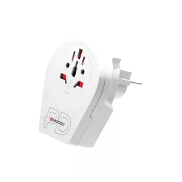   SKROSS 1.500295-E utazó adapter, World to Europe", USB-C + USB-A 20W PD gyorstöltés"