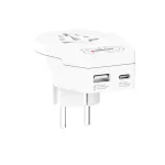 SKROSS 1.500295-E utazó adapter, World to Europe", USB-C + USB-A 20W PD gyorstöltés"