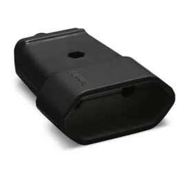   Földeletlen lengő dugalj, süllyesztett, fekete, 10A-250V, 2002-N, Famatel S.A