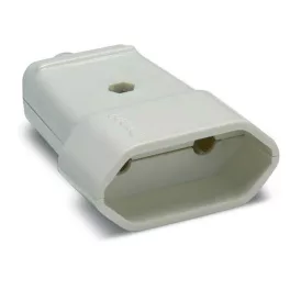   Földeletlen lengő dugalj, süllyesztett, fehér, 10A-250V, 2002, Famatel S.A