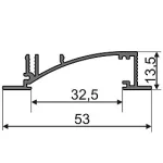Topmet TM-profil LED Flat eloxált alumínium 2000mm 23050020
