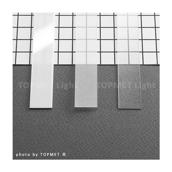 Topmet TM-takaró profil Flat profilhoz befűzős transzparens 2000mm(H)