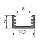 Topmet TM-profil LED Slim eloxált alumínium 2000mm 89030020