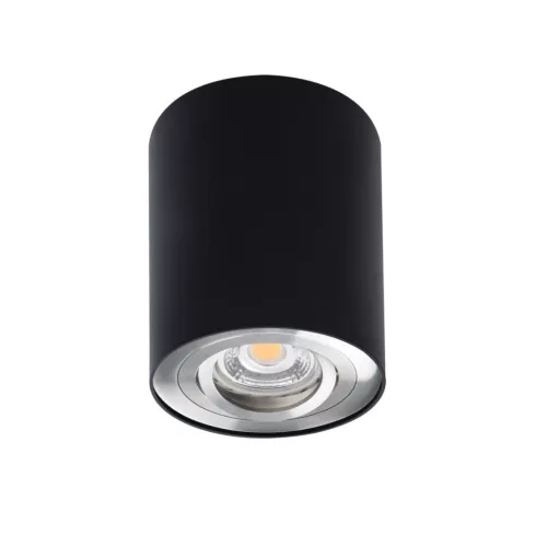 Kanlux 22558 BORD DLP-50-SR/W lámpa GU10, mennyezeti dekor lámpatest, fekete/ezüst
