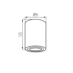 Kanlux 22559 BORD DLP-50-SR/W lámpa GU10, mennyezeti dekor lámpatest, fehér/ezüst