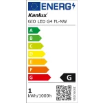 Kanlux 22663 GIO LED G4 FL-NW fényforrás, LED izzó 4000K - Utolsó darabok!