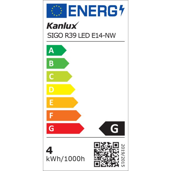 Kanlux 22734 SIGO R39 LED E14-NW fényforrás, LED izzó 4000K