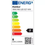 Kanlux 22737 SIGO R63 LED E27-WW fényforrás, LED izzó 3000K