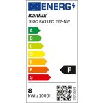 Kanlux 22738 SIGO R63 LED E27-NW fényforrás, LED izzó 4000K