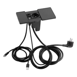   VersaPad 1x elektromos dugaszoló aljzat 1xUSB, 1xRJ45 fekete ASA 229468
