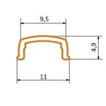 Topmet TM-takaró profil Pen profilhoz rápattintható transzparens 2000mm (I) 86060000
