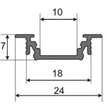 Topmet TM-profil LED Groove alu fehér 2000mm 76210001