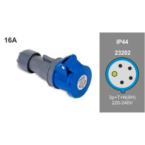 FAMATEL ipari lengő dugalj 3P+N+F 230V 16A  IP44, 23202, Famatel S.A