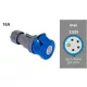 FAMATEL ipari lengő dugalj 3P+N+F 230V 16A  IP44, 23202, Famatel S.A