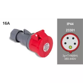   FAMATEL ipari lengő dugalj 3P+N+F 380V 16A  IP44, 23301, Famatel S.A