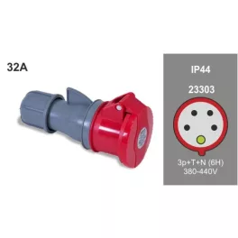   FAMATEL ipari lengő dugalj 3P+N+F 380V 32A  IP44, 23303, Famatel S.A