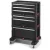 KETER 6 FIÓKOS TÁROLÓ TOOL CHEST Fekete/piros, 237786, Curver