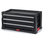 KETER 3 FIÓKOS TÁROLÓ TOOL CHESTFekete/piros, 237791, Curver