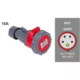   FAMATEL ipari lengő dugalj 3P+N+F 380V 16A  IP67, 24301, Famatel S.A