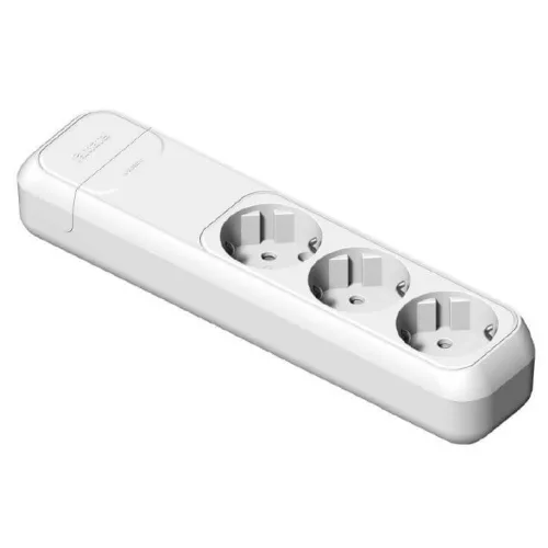 Földelt szerelhető elosztó hármas, fehér, 16A-250V, 2503, Famatel S.A