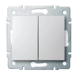 Kanlux 25069 LOGI 02-1022-102 fehér dupla nyomókapcsoló